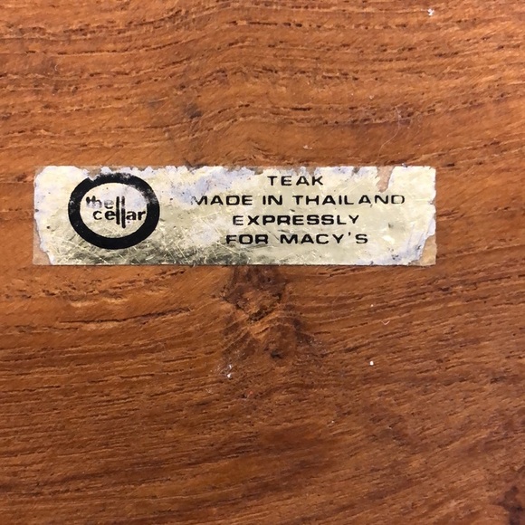 The cellar teak wooden bowls (2) and Canadian made wooden spoon fork salad tongs - Picture 6 of 8